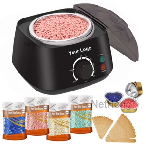 New Stripless Waxing Kit Hard Flexible Pearl Wax Beads Heater Hair Removal Set - Picture 1 of 12