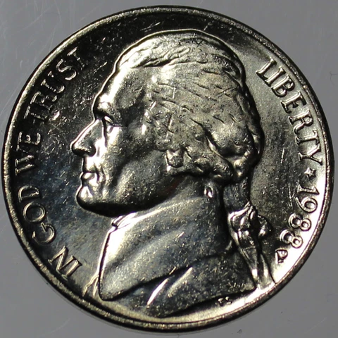 1988-P Full Step FS Gem BU Jefferson Nickel (SP) Cover