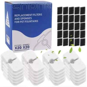 Filters for PETLIBRO 2.5L/84oz PLWF005/105/115 Cat Water Fountain 20+19Pack - Picture 1 of 19