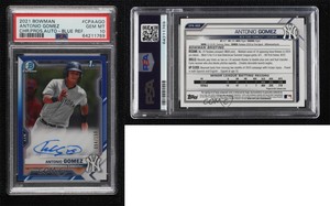 2021 Bowman Chrome Prospects Blue Refractor Antonio Gomez PSA 10 GEM MT Auto