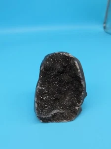 Cut Base Gray Black Amethyst Quartz Druzy Geode Specimen gemstones 510g 3" - Picture 1 of 4