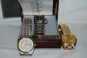 VTG LOT OF 3 Rare  CITIZEN QUARTZ WATCHES MEN'S UNTESTED - Picture 1 of 5