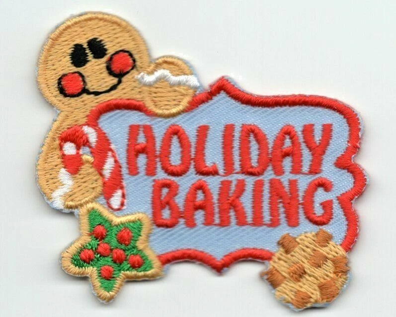 HOLIDAY BAKING Iron On Patch Cooking Desserts Treat - Image 1 of 1