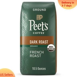 Peet's Coffee Organic French Roast Dark Roast Ground Coffee - 10.5oz - Picture 1 of 5