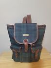 Large Classic Green Plaid Polo Ralph Lauren Leather Trim Backpack