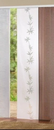 Schiebevorhang Flächen-Vorhang Schiebe-Gardine Bambus weiss Ausbrenner 57x245 cm - Bild 1 von 1