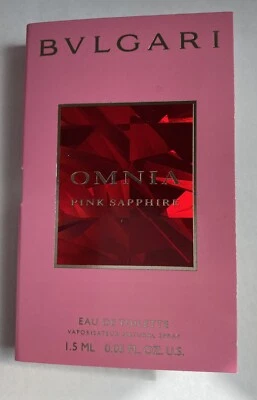 Mini frasco de muestra de viaje Bvlgari Omnia Pink Sapphire 0,05 oz 1,5 ml EDT spray Foto 1 de 4