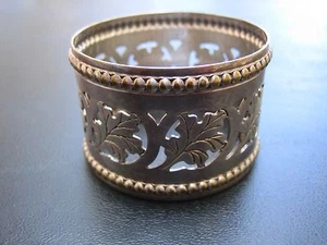 Antiguo Anillo Servilletero Buenos Aires Diseño Hoja Industria Argentina 05R15 Esterlina - Imagen 1 de 8