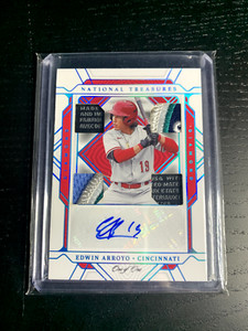 EDWIN ARROYO 2022 National Treasures Diamond Quad Patch Auto SSP 1/1 HOT