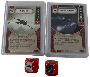 Menge 2 Star Wars Schicksal - Legendäre Karten Schwarz Ein Schwebetank mit Würfeln - Bild 1 von 4