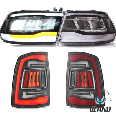 Faros reflectores LED RAM 1500/2500/3500 2009-2018 + juegos de luces traseras rojas Foto 1 de 4