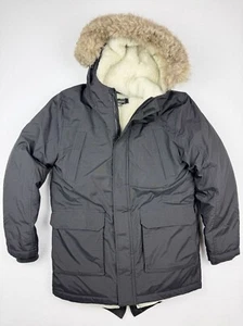 Eddie Bauer Kids Parka Jacket size L 12/14 Superior Duck Down Hood Snorkel Coat - Picture 1 of 11