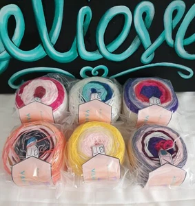 6x100g Yarn Cake's. Assorted colours. Quirky & Eco-friendly - Picture 1 of 8
