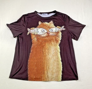 MissLook Ginger Cat Fish Brille T-Shirt Baumwollmischung 3XL Damen - Bild 1 von 7