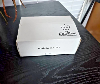 New in Box WineHive black satin Kick Starter 1-5 bottle modular metal wine rack - Image 1 of 4