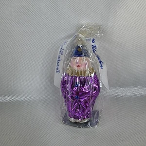 Vintage Krebs Lauscha Glass Creation 4" Clown Standing Purple Christmas Ornament - Picture 1 of 6