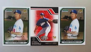 Hiroki Kuroda 3 Card Lot 2008 Bow Chr RC #202 (2) / 2008 Triple Threads #234 - Picture 1 of 3