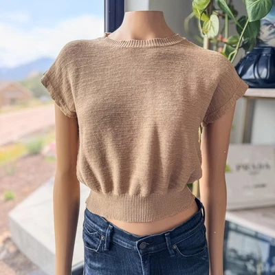 United Colors of Benetton, Suéter "Chaleco" Mezcla Lino y Algodón, Para Mujer Pequeño  Foto 1 de 4