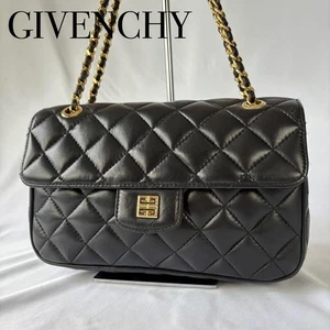 Givenchy Matelasse Chain Schultertasche Leder Schwarz 2Wege Klappe Gold Logo - Bild 1 von 19