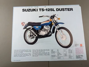 Suzuki TC-125LProspector & TS-125L Duster Motorcycle Advertising Brochure - Picture 1 of 2