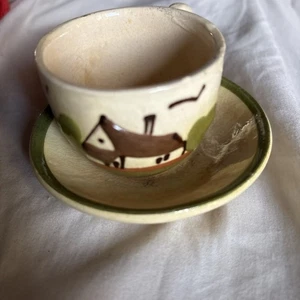 RAR Vintage Paul Wranitzky Tschechische Kunst Kinder Teetasse und Untertasse - Bild 1 von 3