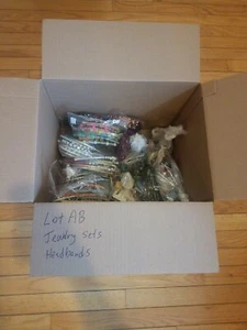 Bulk Lot Of Wholesale Costume Jewelry. Headbands, Necklaces and Earring Sets - Picture 1 of 12
