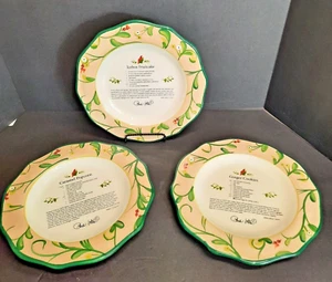 Paula Dean Home for the Holidays Recipe 8.75"  Salad Plates Set of 3 - Picture 1 of 6