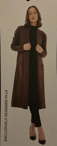 NWT Max Sport Knit Long Brown Cardigan Duster - Size L - Retails for $368!! - Picture 1 of 5