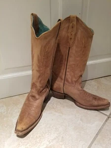 Womens cowboy boots by Corral western leather brown boots women size 6 - Picture 1 of 7