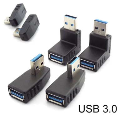 90 Degree USB 3.0 male to female Adapter Connector Extension Extender Converter - Image 1 of 4