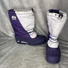 Sorel Cub winter boots Women’s Size 6 Purple W/ liner elastic pull NY1526-567