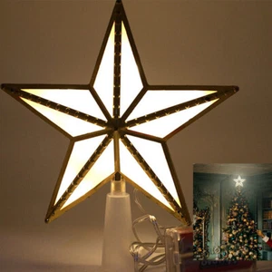 3D Christmas Tree Topper LED Glowing Star Light Projector Party Xmas Decor - Picture 1 of 12