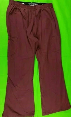 Dickies Marrón Oscuro-Rojo Mujer Cintura Elástica Acampanada Pantalones Exfoliantes Talla L 32W 28L Foto 1 de 4