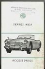 MG MGA Accessories Late 1950s UK Market Foldout Sales Brochure