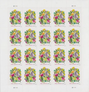 US Wedding Blooms 2 Ounce Forever Stamp Sheet Scott #5850 - Picture 1 of 1