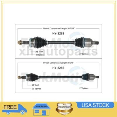 2 Front TrakMotive CV Axle Shaft For Hyundai Sonata 2015~2018 XH - Image 1 of 3