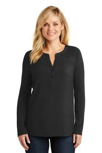 3 Pack Of Port Authority LK5432 Women's Soft Concept Flowy Henley Tunic - Picture 1 of 5