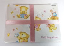 6 x Sheets Birthday Wrapping Paper + Tag & Ribbon 50cmx70cm Teddy Bear Gift Wrap