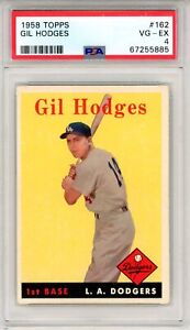 1958 Topps Gil Hodges #162 PSA 4 Baseball