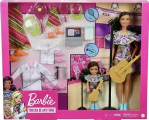 Barbie & Chelsea Careers Playset: 2 Brunette Dolls & Doctor, Tennis Star & Music - Picture 1 of 2