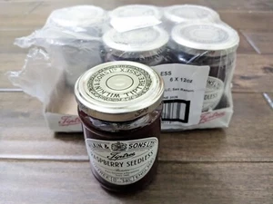6 Wilkin & Sons Tiptree Raspberry Seedless 12 Ounce Jar - Made in England June26 - Picture 1 of 3