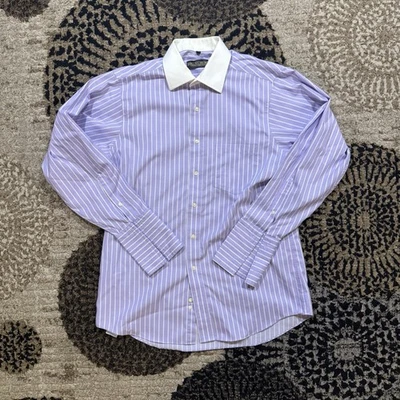 Camisa de vestir Donald J. Trump Signature Collection lavanda para hombre 15 1/2 32/33 Foto 1 de 4