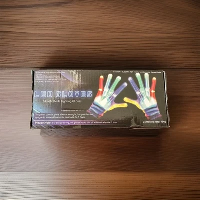 Led Gloves Light Up Kids Toys Rave Glowing Finger Lights 7 Colors Open Box - Image 1 of 4