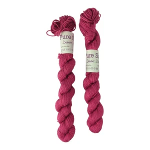 Debbie Bliss Silk Yarn Lot of 2 Skeins | 100% Pure Silk | 27018 Raspberry Pink - Picture 1 of 2
