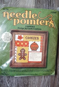 Vintage Needle pointers  "Cookies " Needlepoint  5 x 5 Gingerbread Craft Project - Picture 1 of 4
