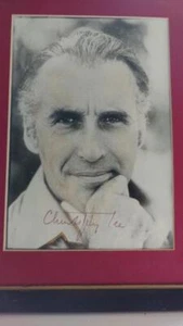 CHRISTOPHER LEE. Fotografía con su firma. - Imagen 1 de 2