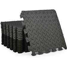 Yes4All 16 pcs Interlocking Exercise Foam Mats Cover 16 sq ft 3/8 inch Thick