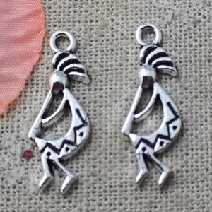 Free Ship 400 pcs tibetan silver Kokopelli charms 24x9mm L-976 - Picture 1 of 4