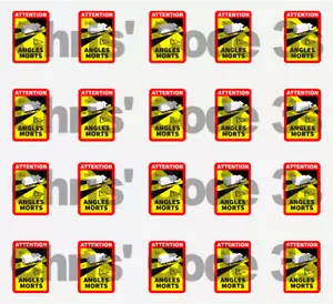 Code 3 Angles Morts Adhesive Vinyl Decals to fit 1/43 & 1/50 trailers - 20pk - Picture 1 of 1