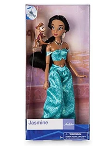 Disney Store Official Aladdin Princess Jasmine Classic Doll With Abu Monkey 30cm - Picture 1 of 2